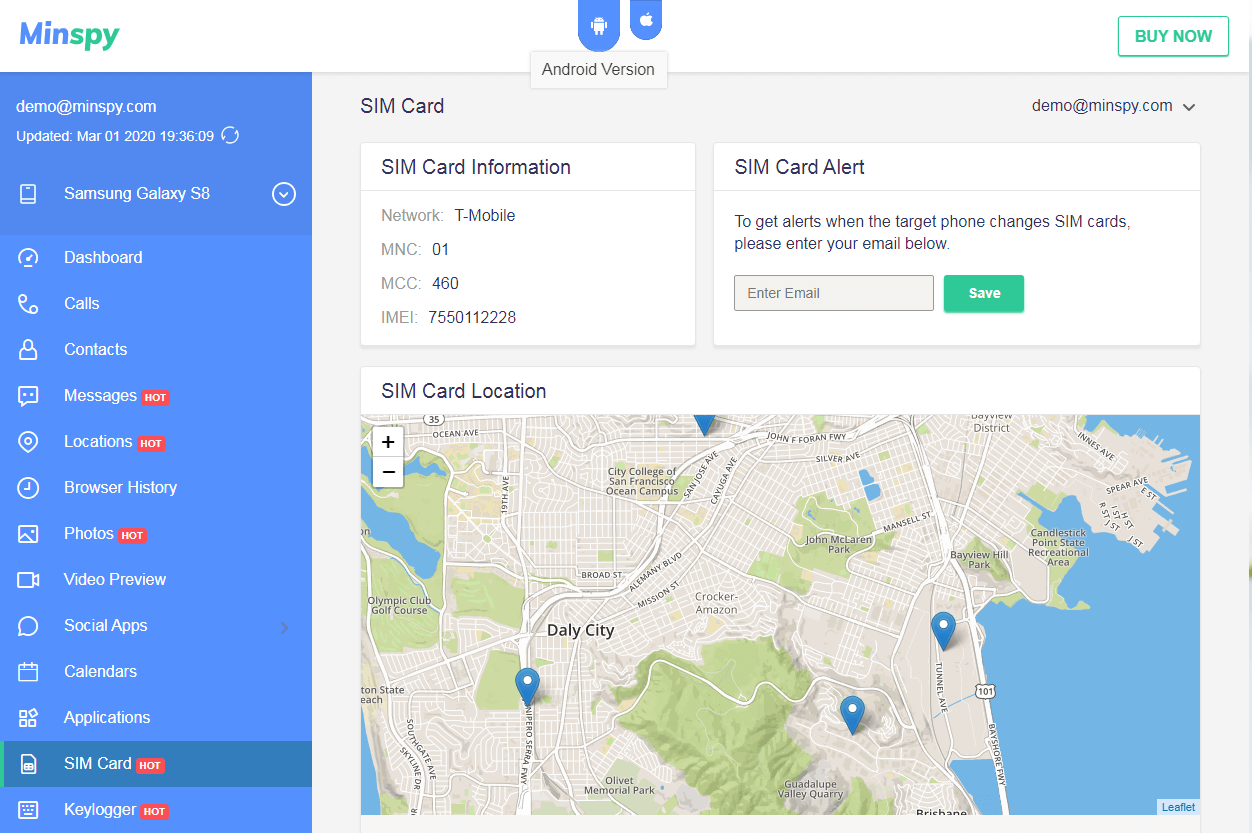 SIM Tracker Track SIM Card Location Online Minspy